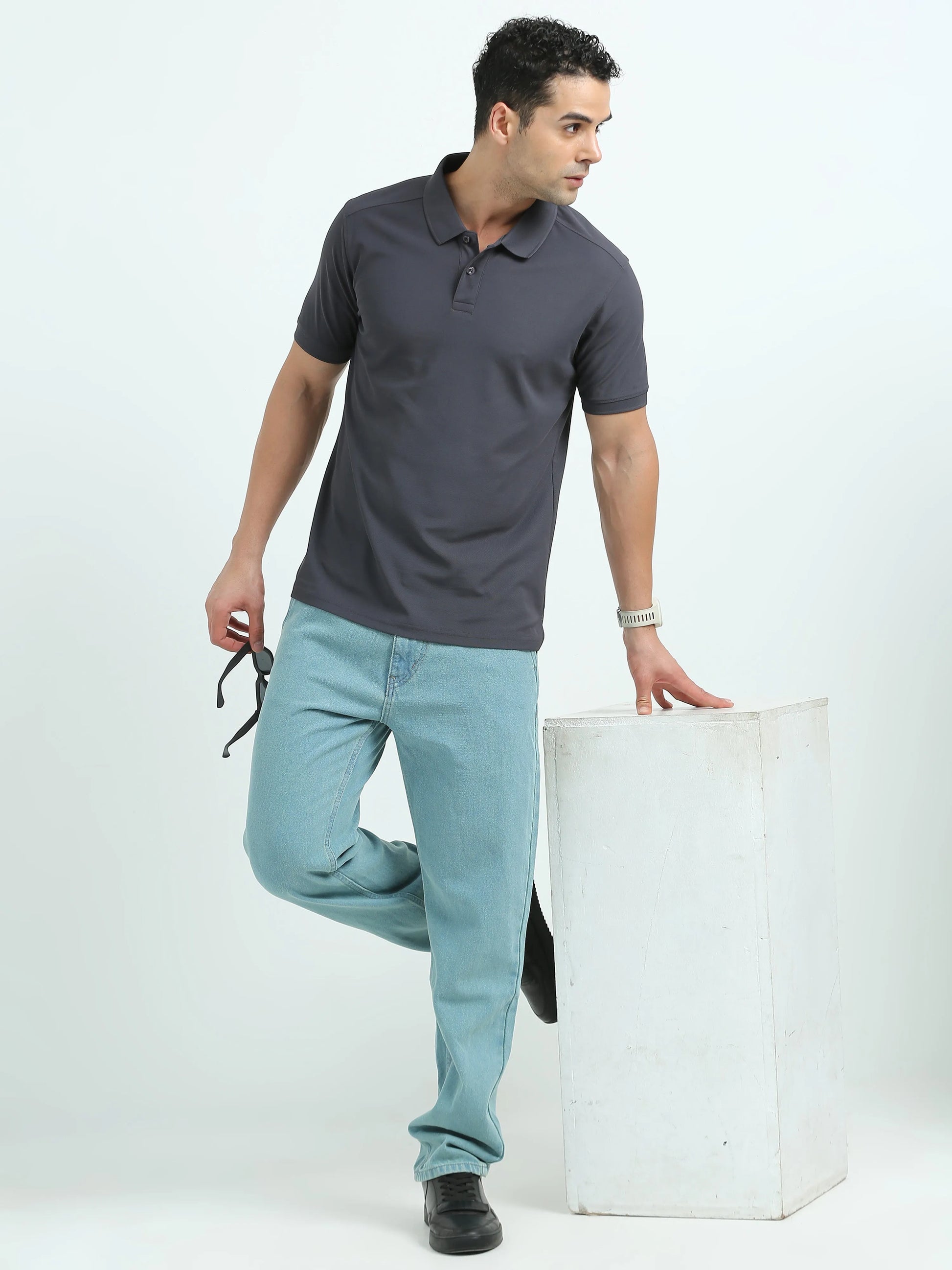 Men’s Everyday Performance Polo T-Shirt - Dark Grey | PallyWear