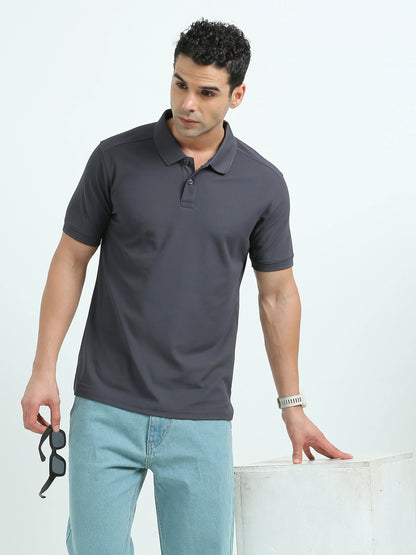 Men’s Everyday Performance Polo T-Shirt - Dark Grey | PallyWear