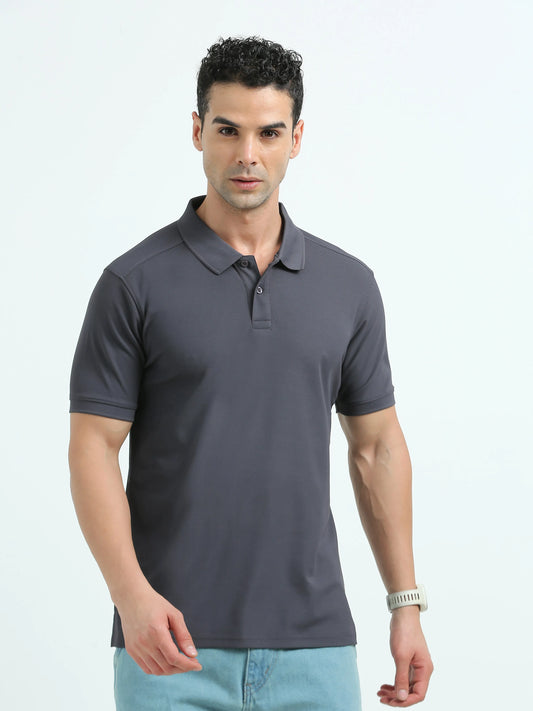 Men’s Everyday Performance Polo T-Shirt - Dark Grey | PallyWear