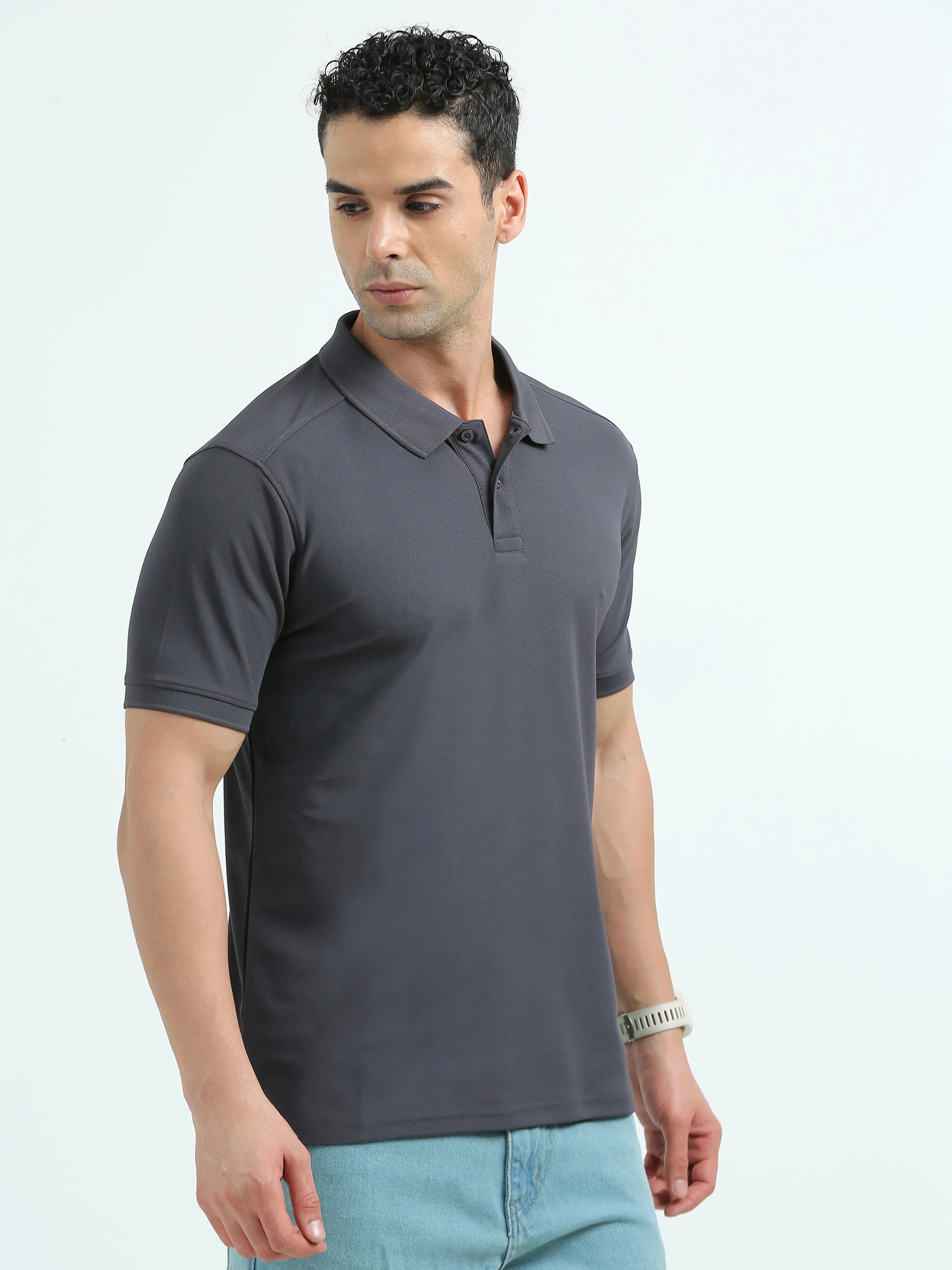 Men’s Everyday Performance Polo T-Shirt - Dark Grey | PallyWear