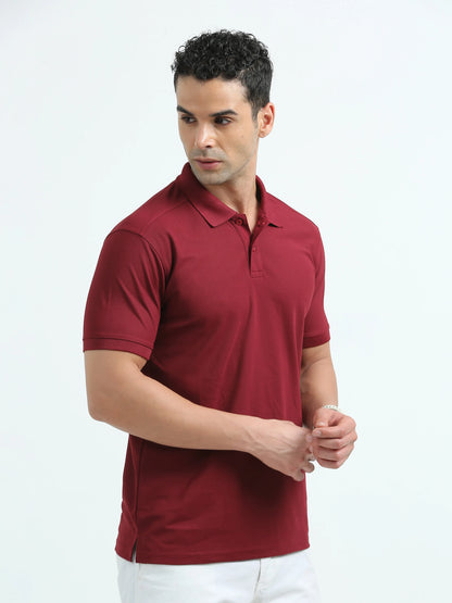 Men’s Everyday Performance Polo T-Shirt - French Wine | PallyWear