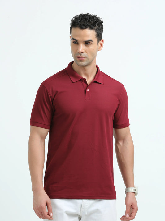 Men’s Everyday Performance Polo T-Shirt - French Wine | PallyWear