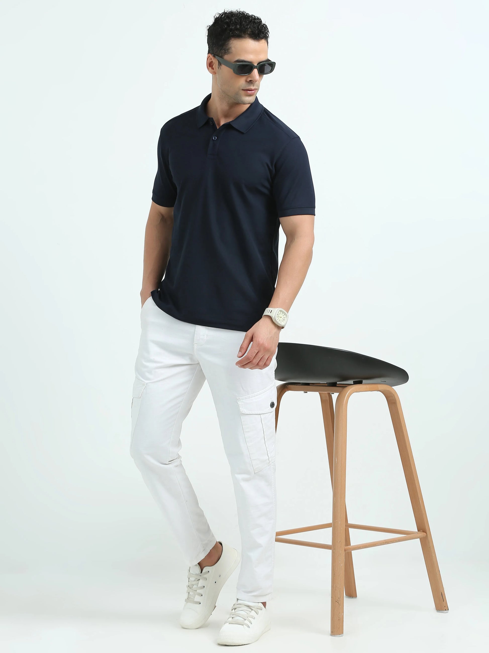 Men’s Everyday Performance Polo T-Shirt - Navy Blue | PallyWear