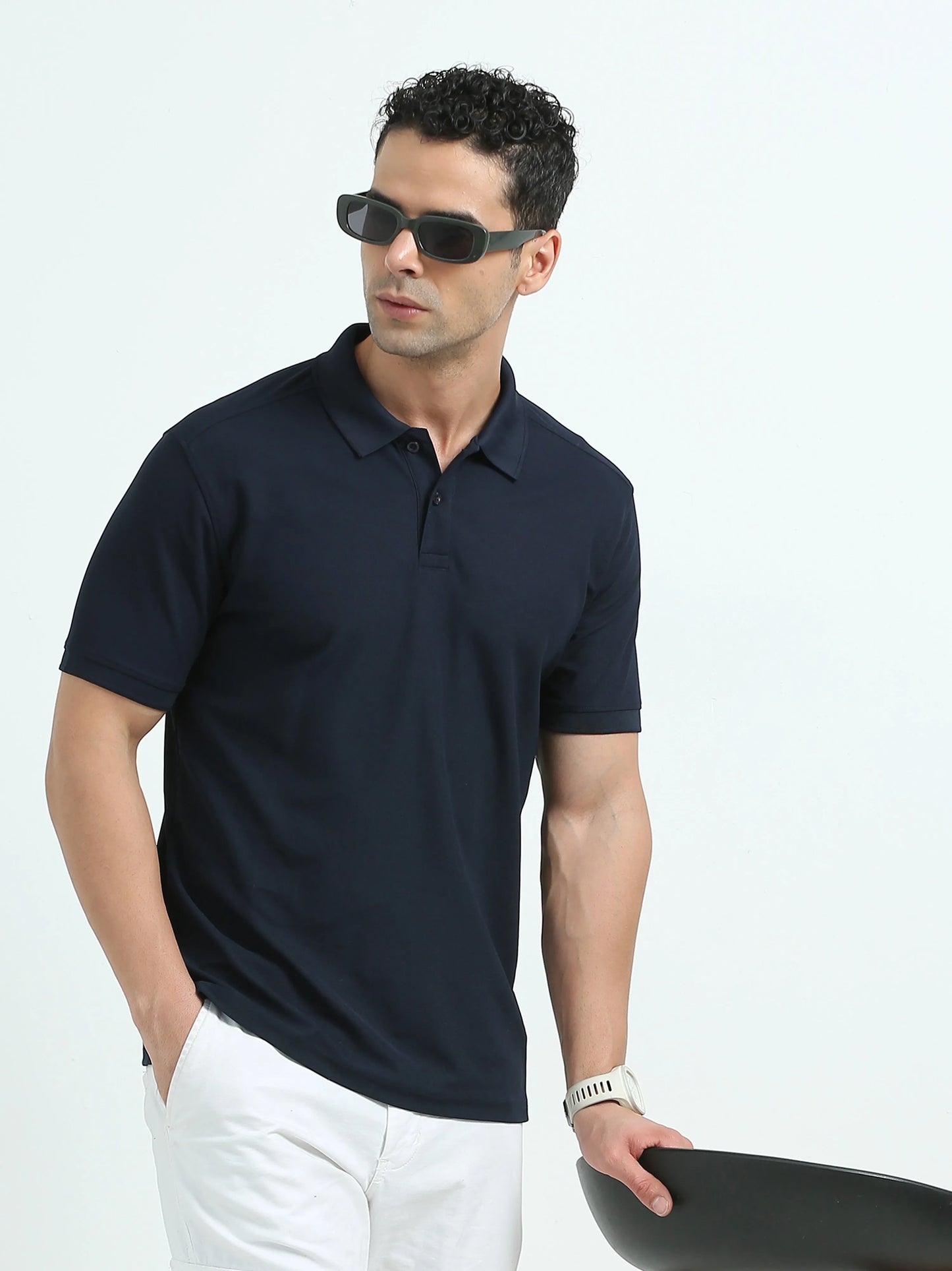Men’s Everyday Performance Polo T-Shirt - Navy Blue | PallyWear