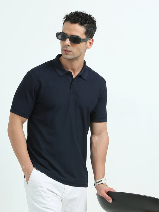 Men’s Everyday Performance Polo T-Shirt - Navy Blue | PallyWear
