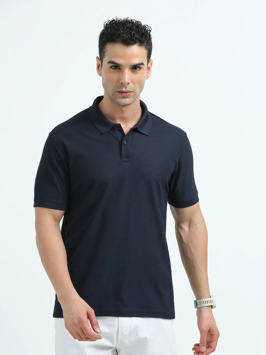 Men’s Everyday Performance Polo T-Shirt - Navy Blue | PallyWear