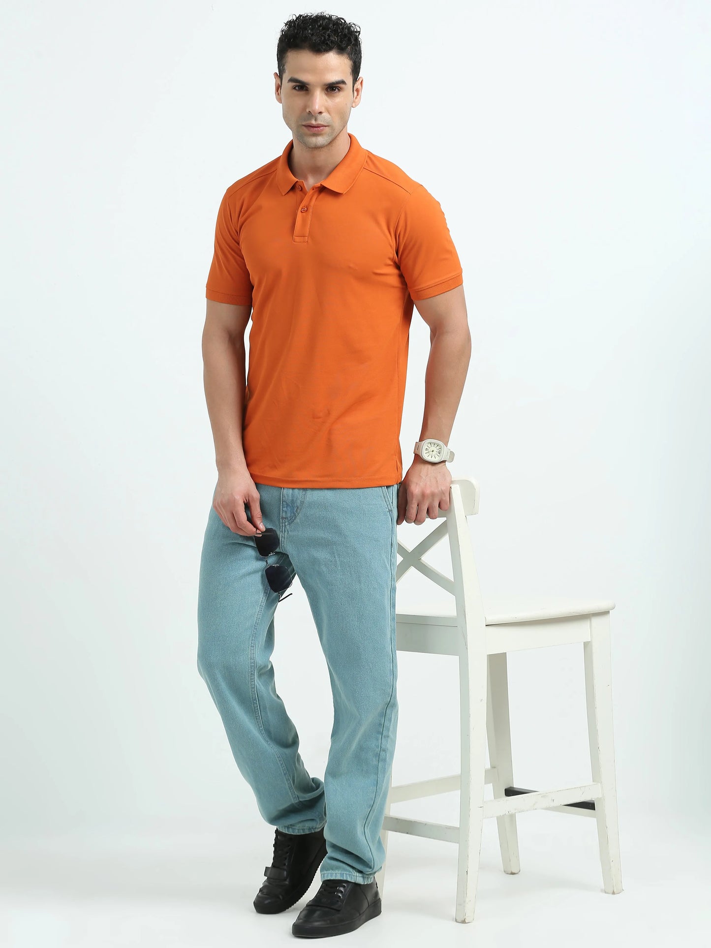 Men’s Everyday Performance Polo T-Shirt - Orange | PallyWear