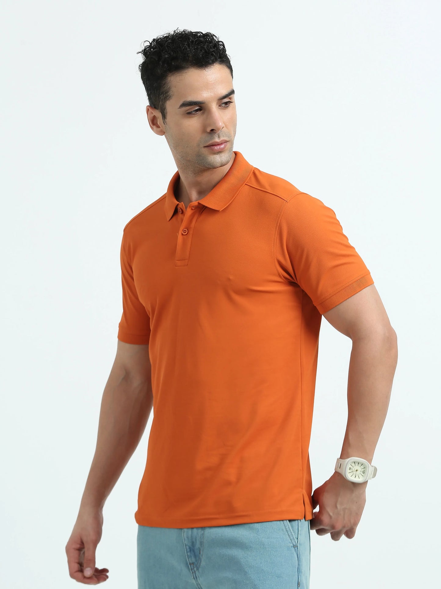 Men’s Everyday Performance Polo T-Shirt - Orange | PallyWear