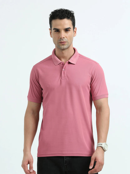 Men’s Everyday Performance Polo T-Shirt - Pink | PallyWear
