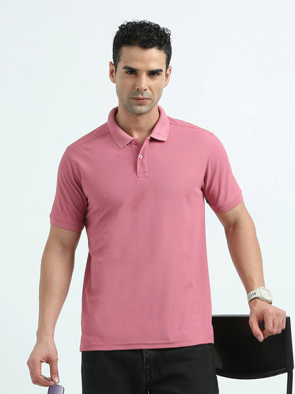 Men’s Everyday Performance Polo T-Shirt - Pink | PallyWear