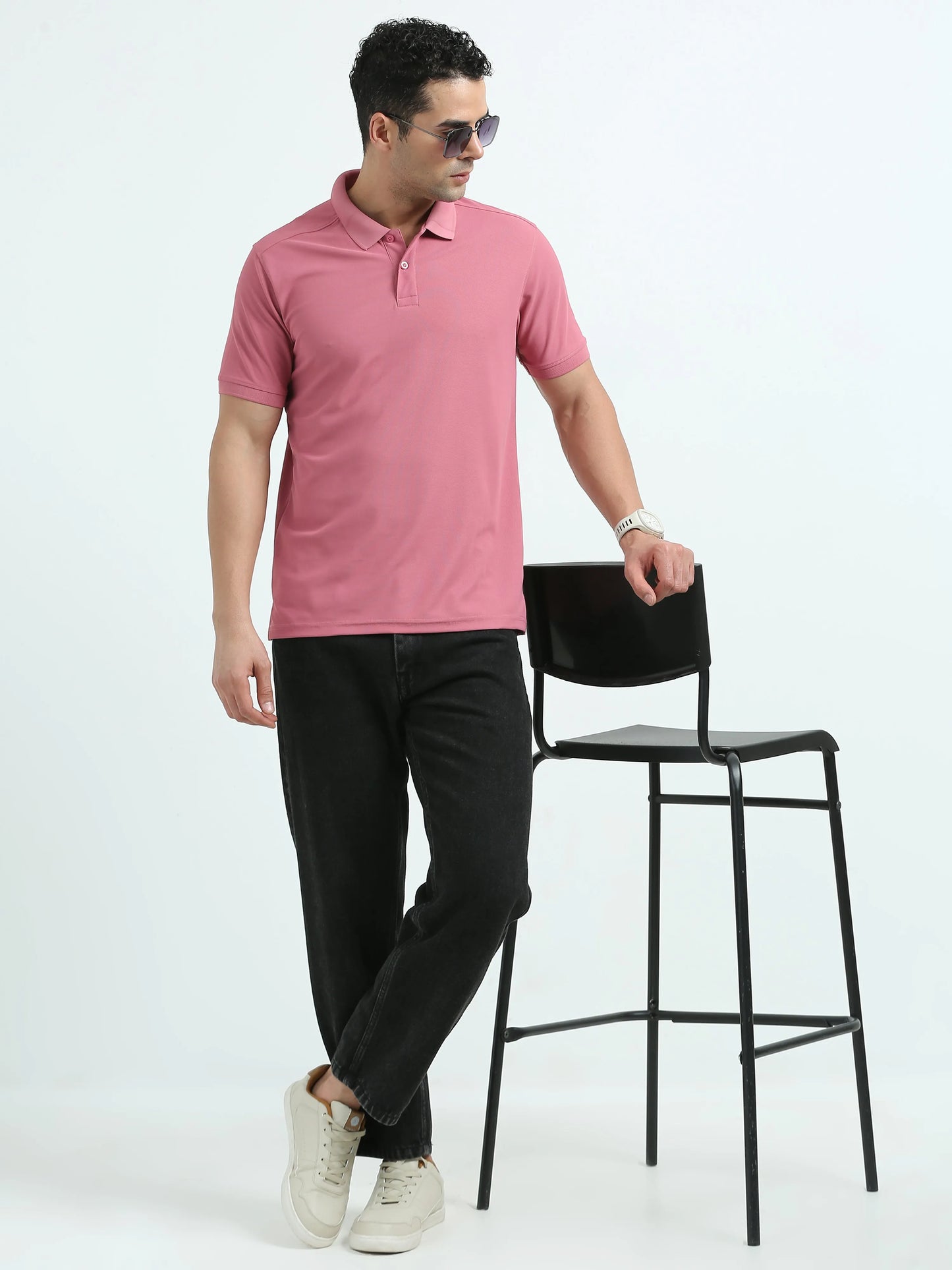 Men’s Everyday Performance Polo T-Shirt - Pink | PallyWear
