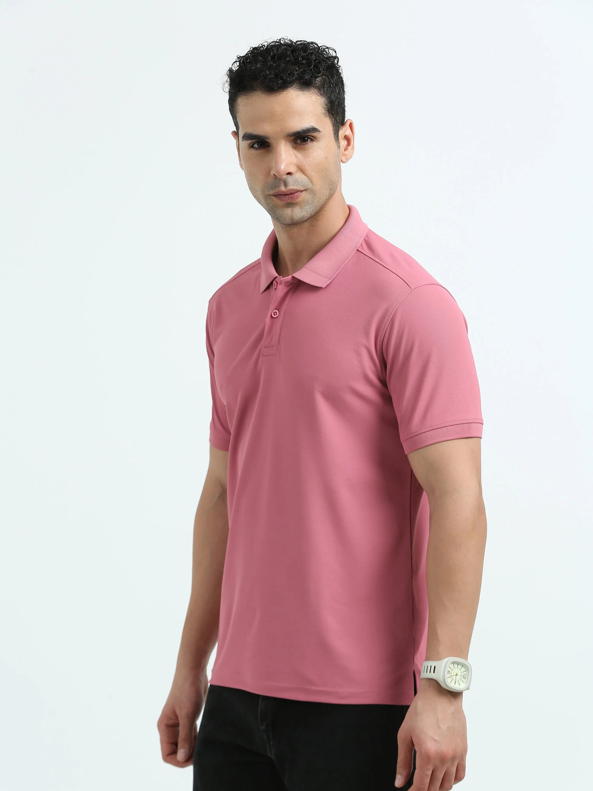 Men’s Everyday Performance Polo T-Shirt - Pink | PallyWear