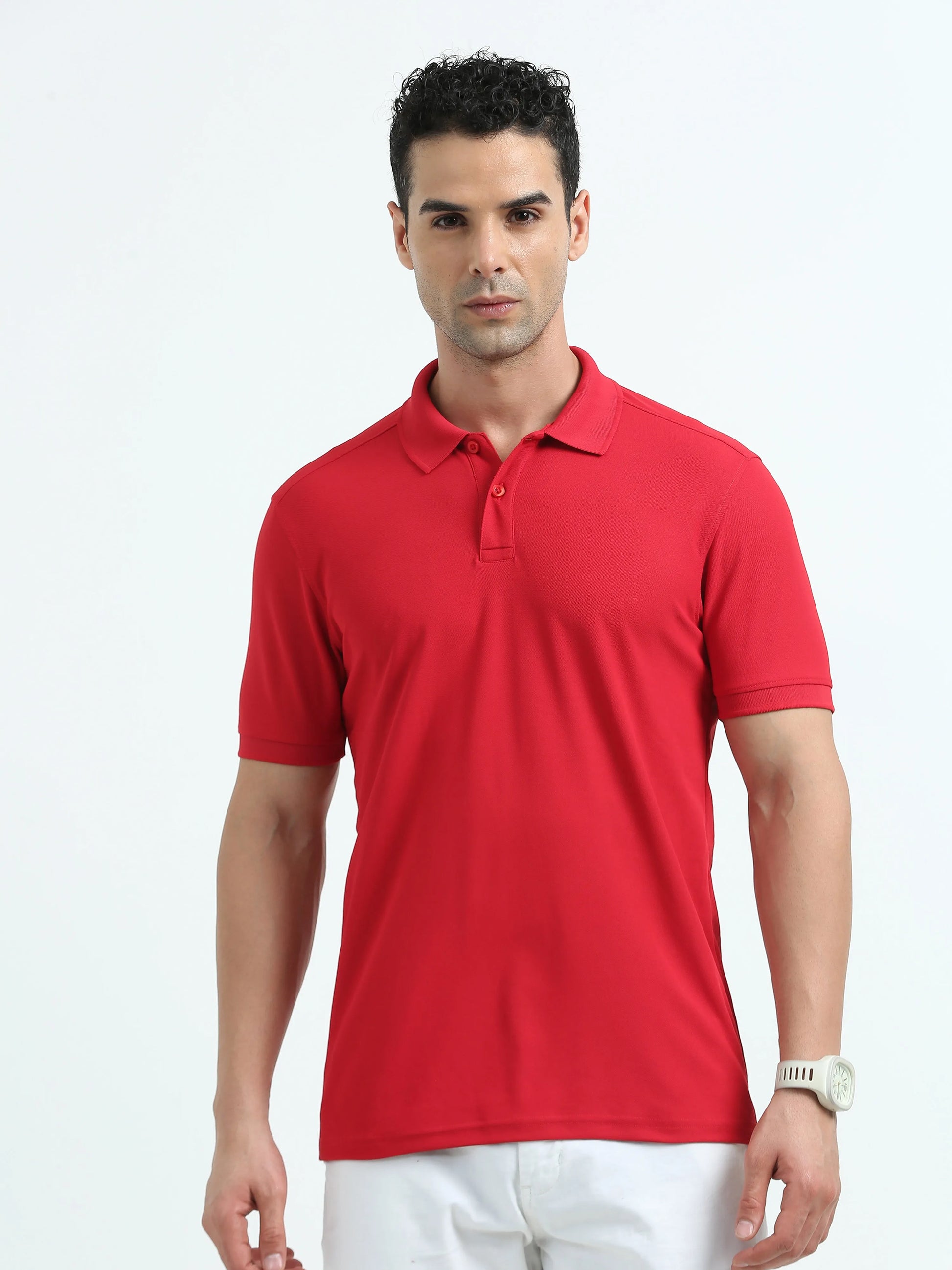 Men’s Everyday Performance Polo T-Shirt - Red | PallyWear