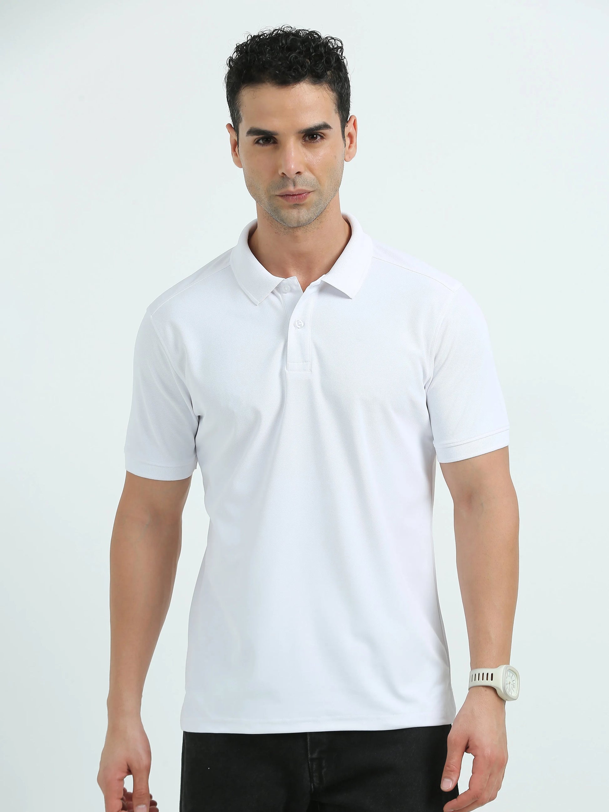 Men’s Everyday Performance Polo T-Shirt - White | PallyWear