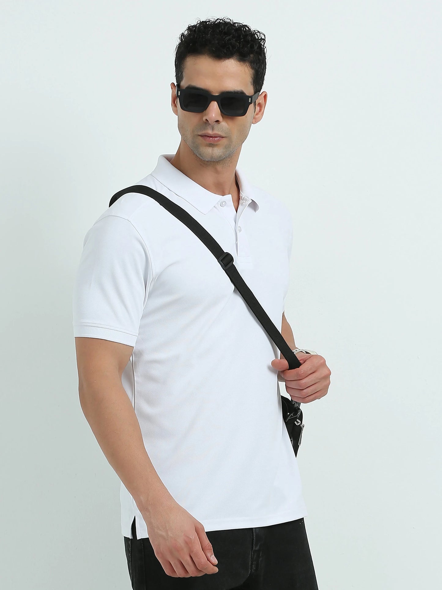 Men’s Everyday Performance Polo T-Shirt - White | PallyWear
