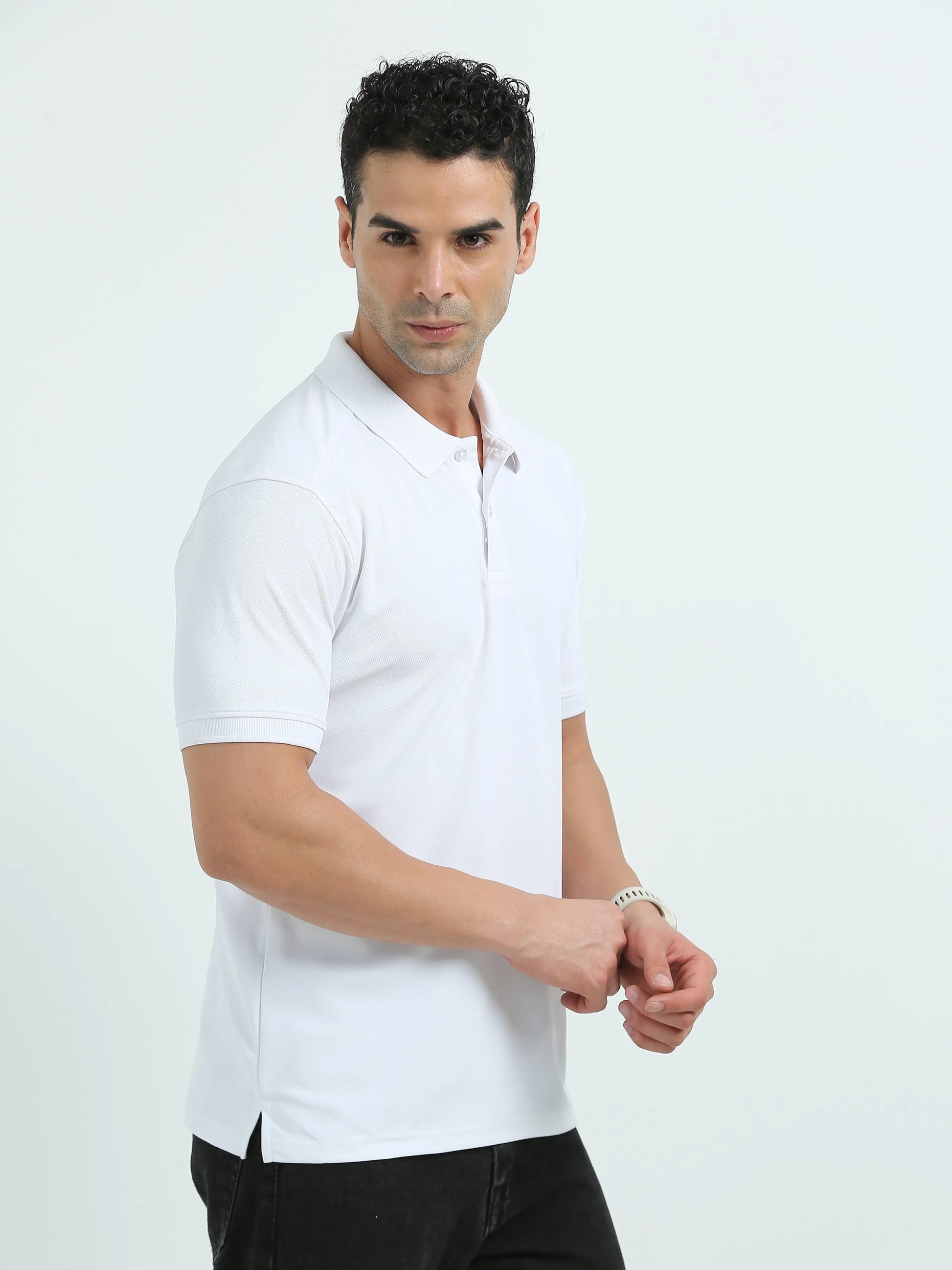 Men’s Everyday Performance Polo T-Shirt - White | PallyWear