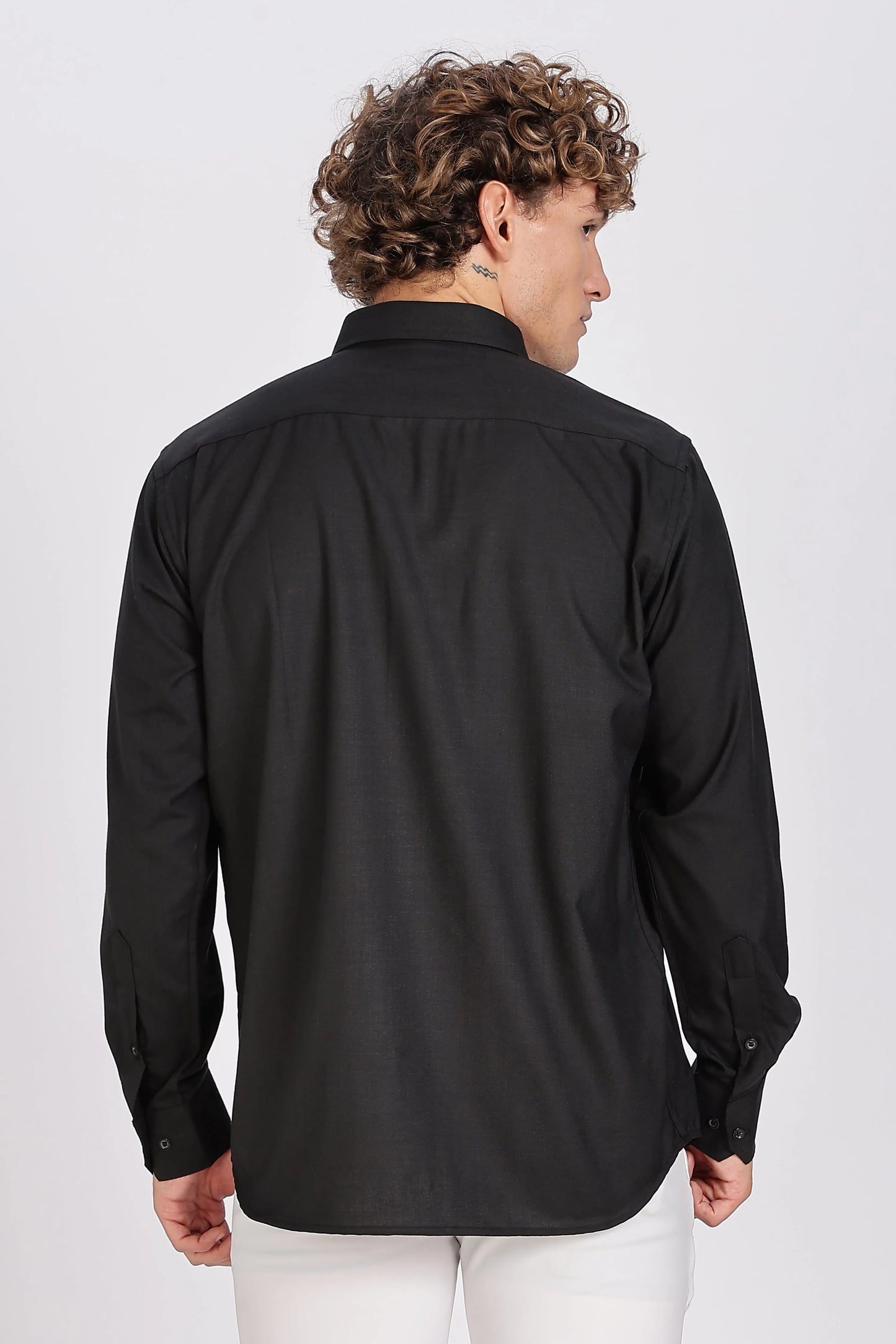 Men’s Premium Cotton Shirt - Black | PallyWear