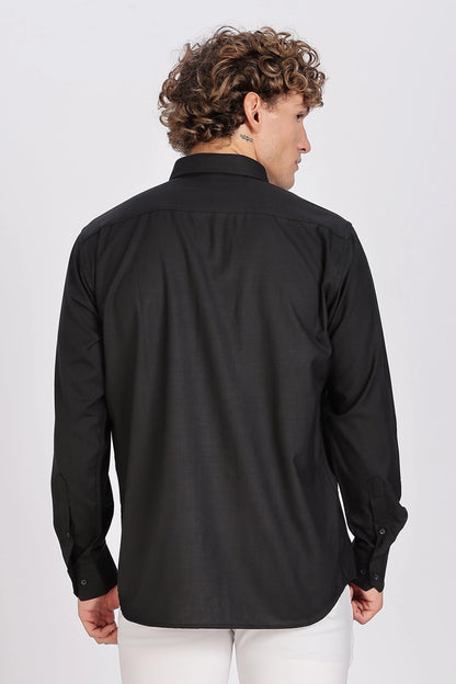 Men’s Premium Cotton Shirt - Black | PallyWear