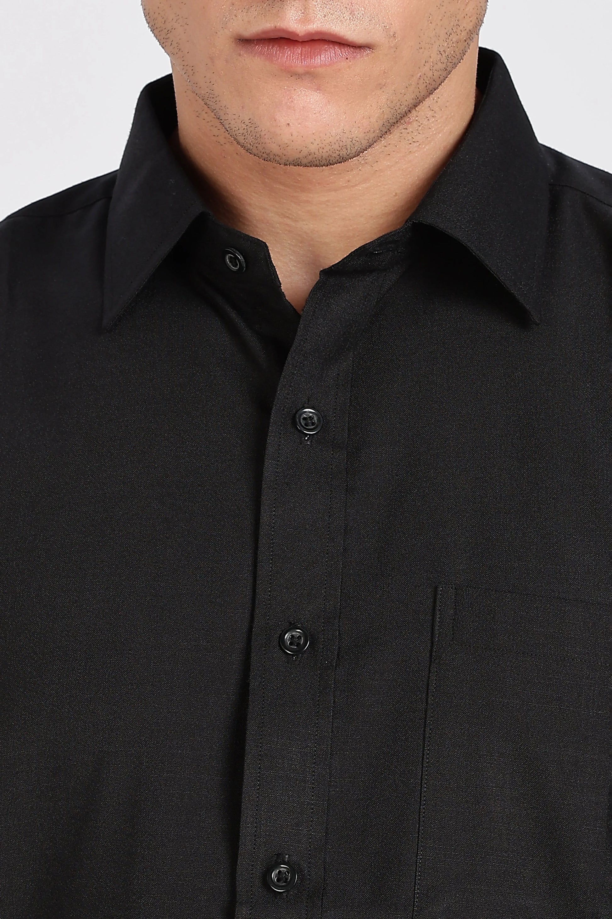 Men’s Premium Cotton Shirt - Black | PallyWear