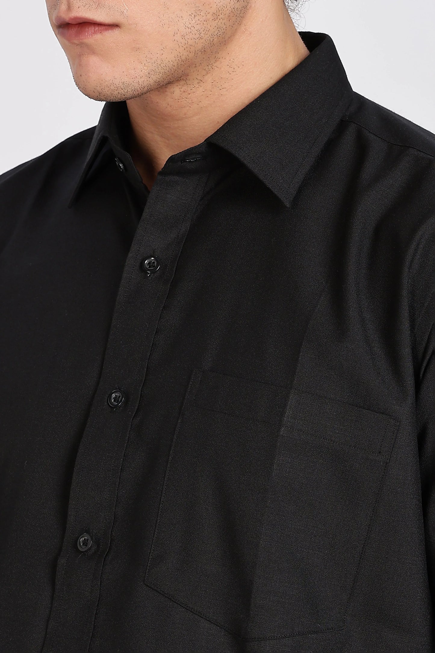 Men’s Premium Cotton Shirt - Black | PallyWear