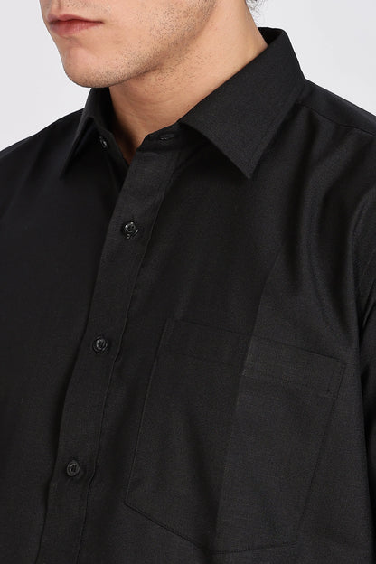 Men’s Premium Cotton Shirt - Black | PallyWear