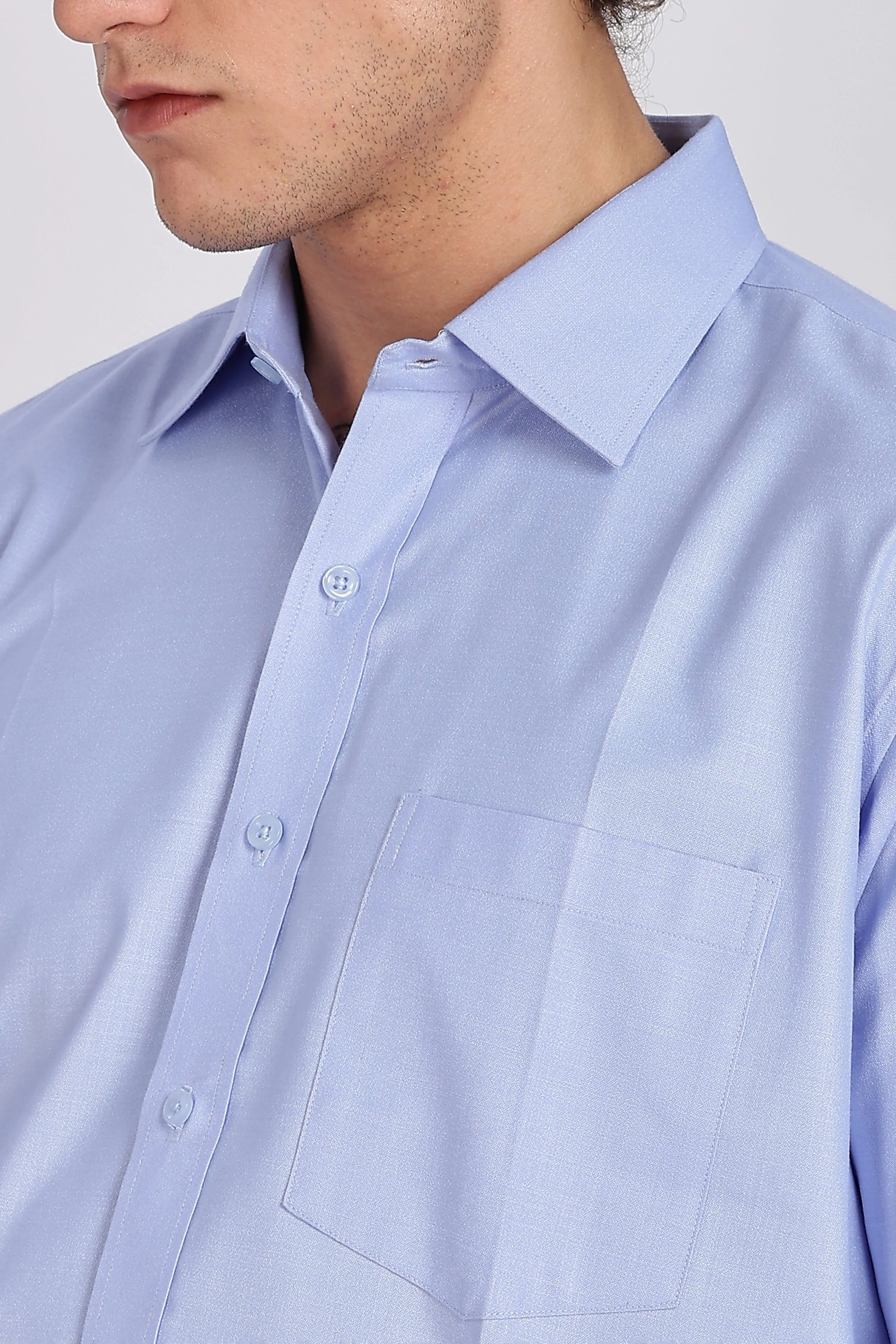 Men’s Premium Cotton Shirt - Blue | PallyWear