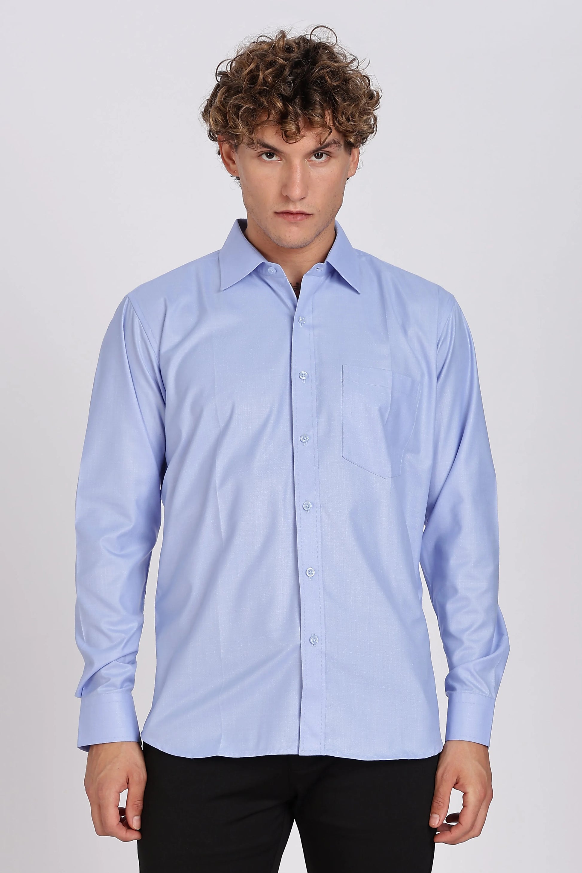 Men’s Premium Cotton Shirt - Blue | PallyWear