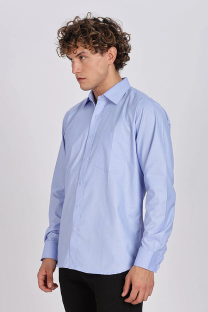 Men’s Premium Cotton Shirt - Blue | PallyWear