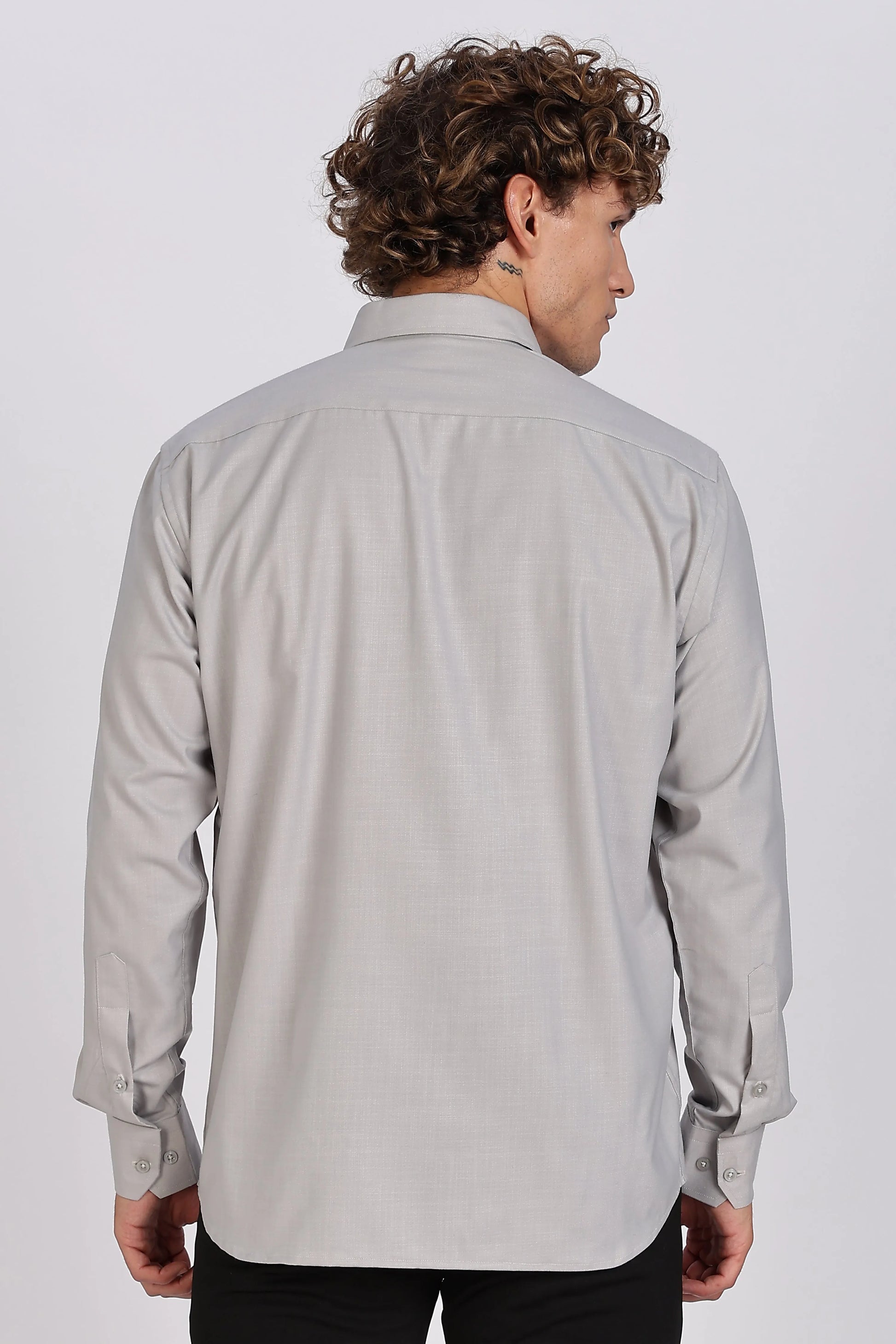 Men’s Premium Cotton Shirt - Grey | PallyWear