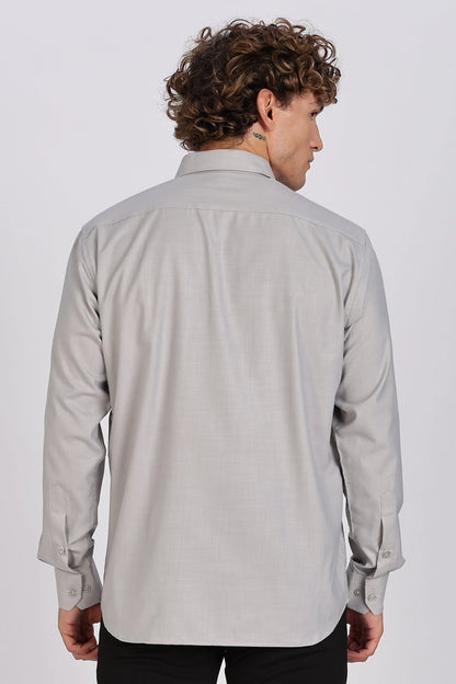 Men’s Premium Cotton Shirt - Grey | PallyWear