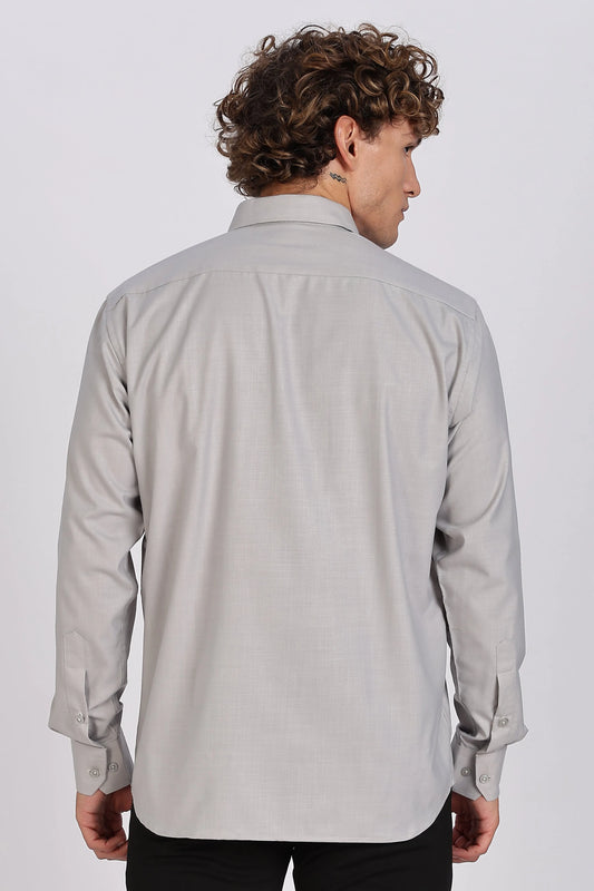 Men’s Premium Cotton Shirt - Grey | PallyWear