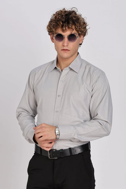 Men’s Premium Cotton Shirt - Grey | PallyWear