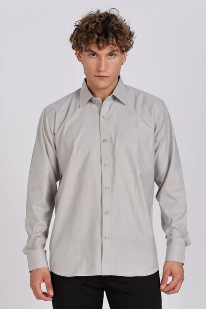 Men’s Premium Cotton Shirt - Grey | PallyWear