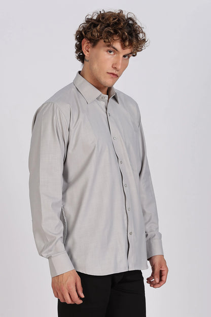 Men’s Premium Cotton Shirt - Grey | PallyWear