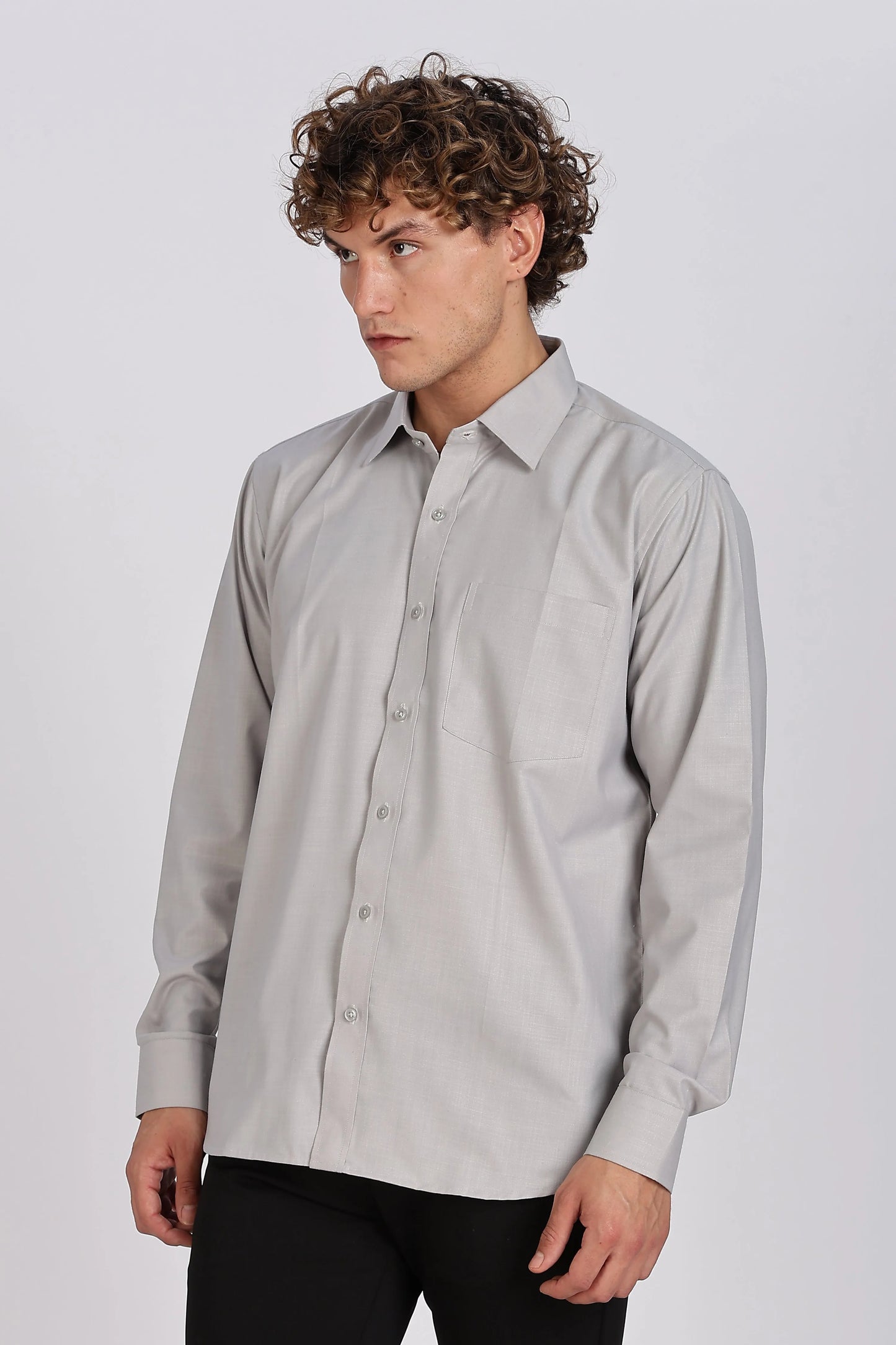 Men’s Premium Cotton Shirt - Grey | PallyWear