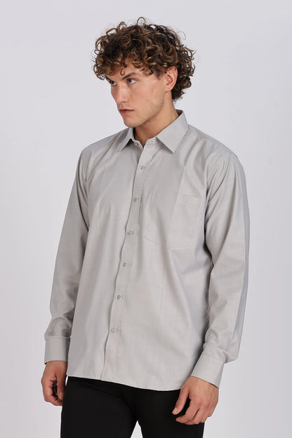 Men’s Premium Cotton Shirt - Grey | PallyWear