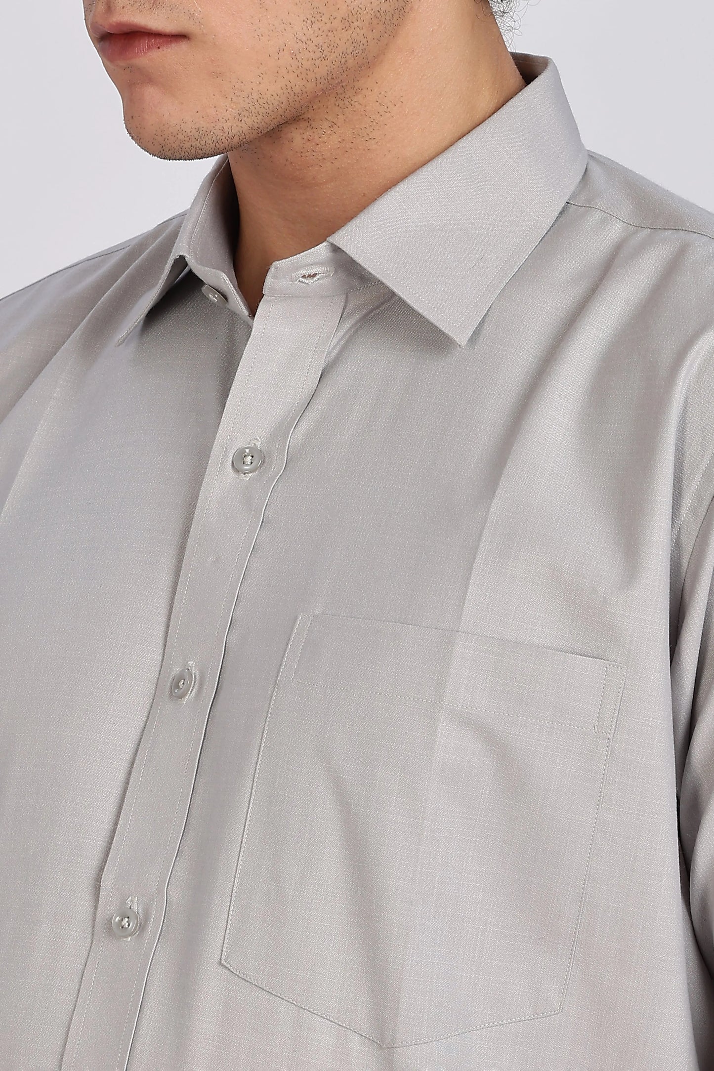 Men’s Premium Cotton Shirt - Grey | PallyWear