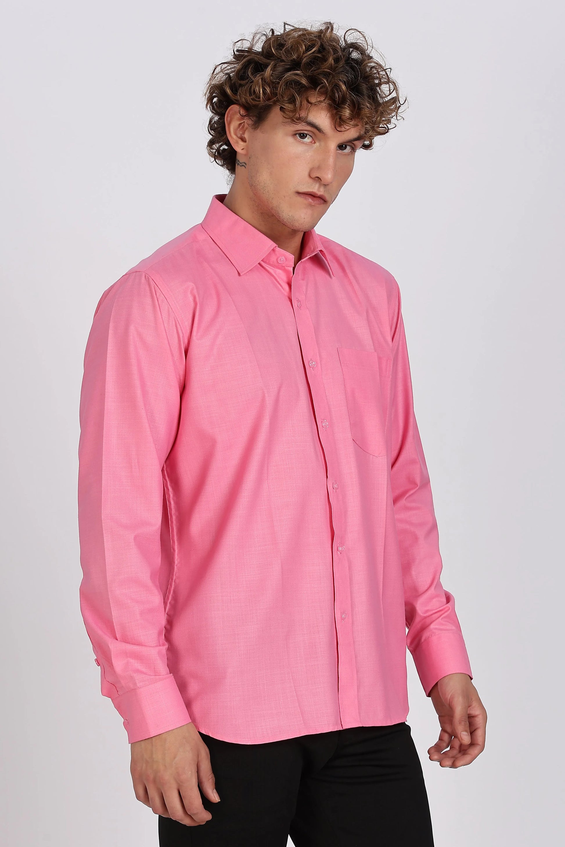 Men’s Premium Cotton Shirt - Pink | PallyWear