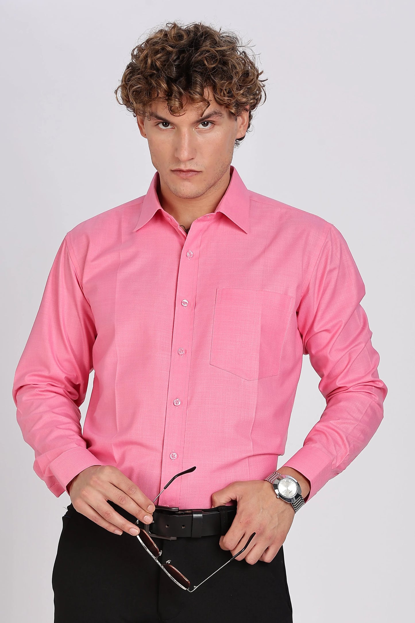 Men’s Premium Cotton Shirt - Pink | PallyWear
