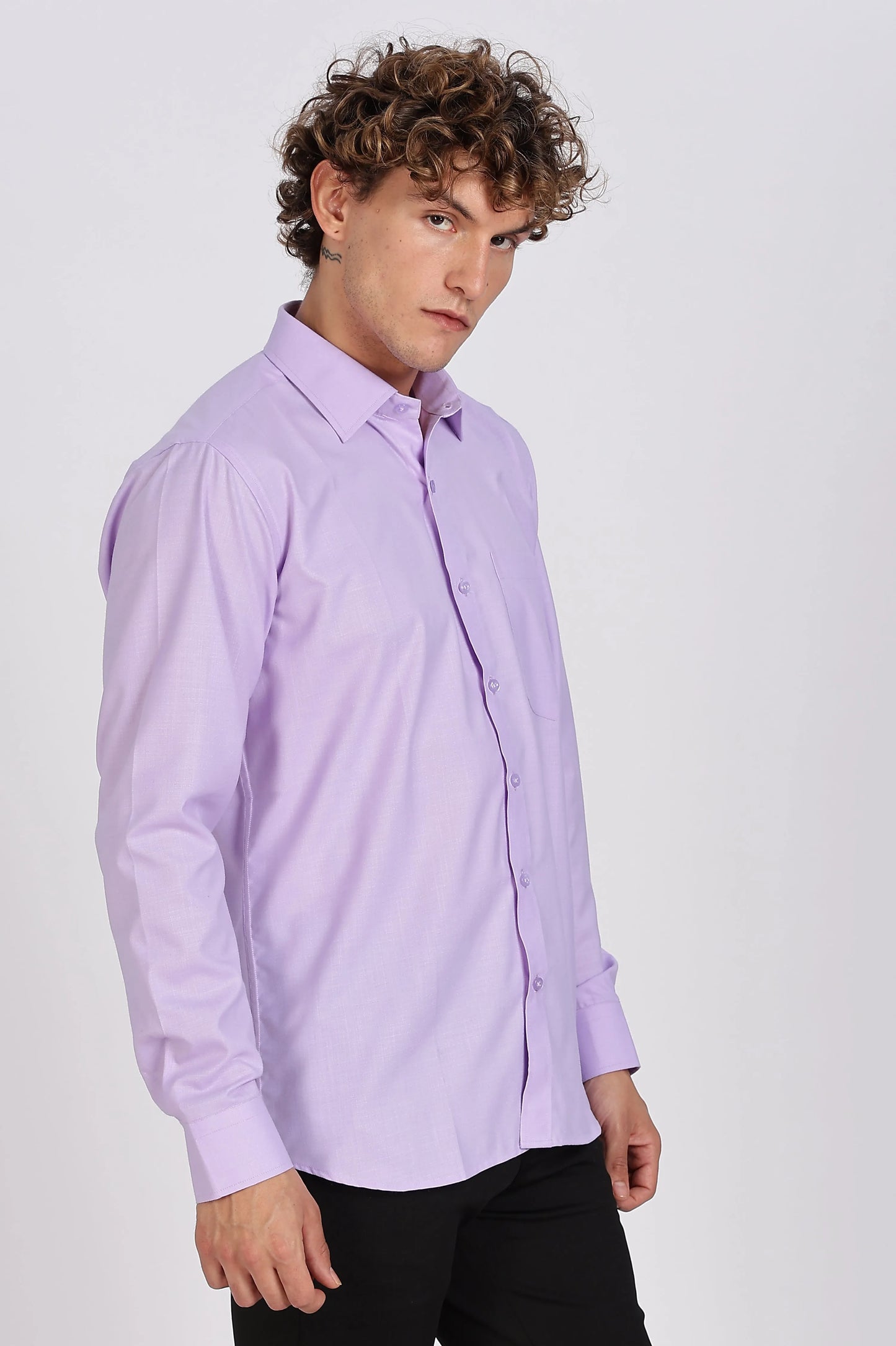 Men’s Premium Cotton Shirt - Purple | PallyWear