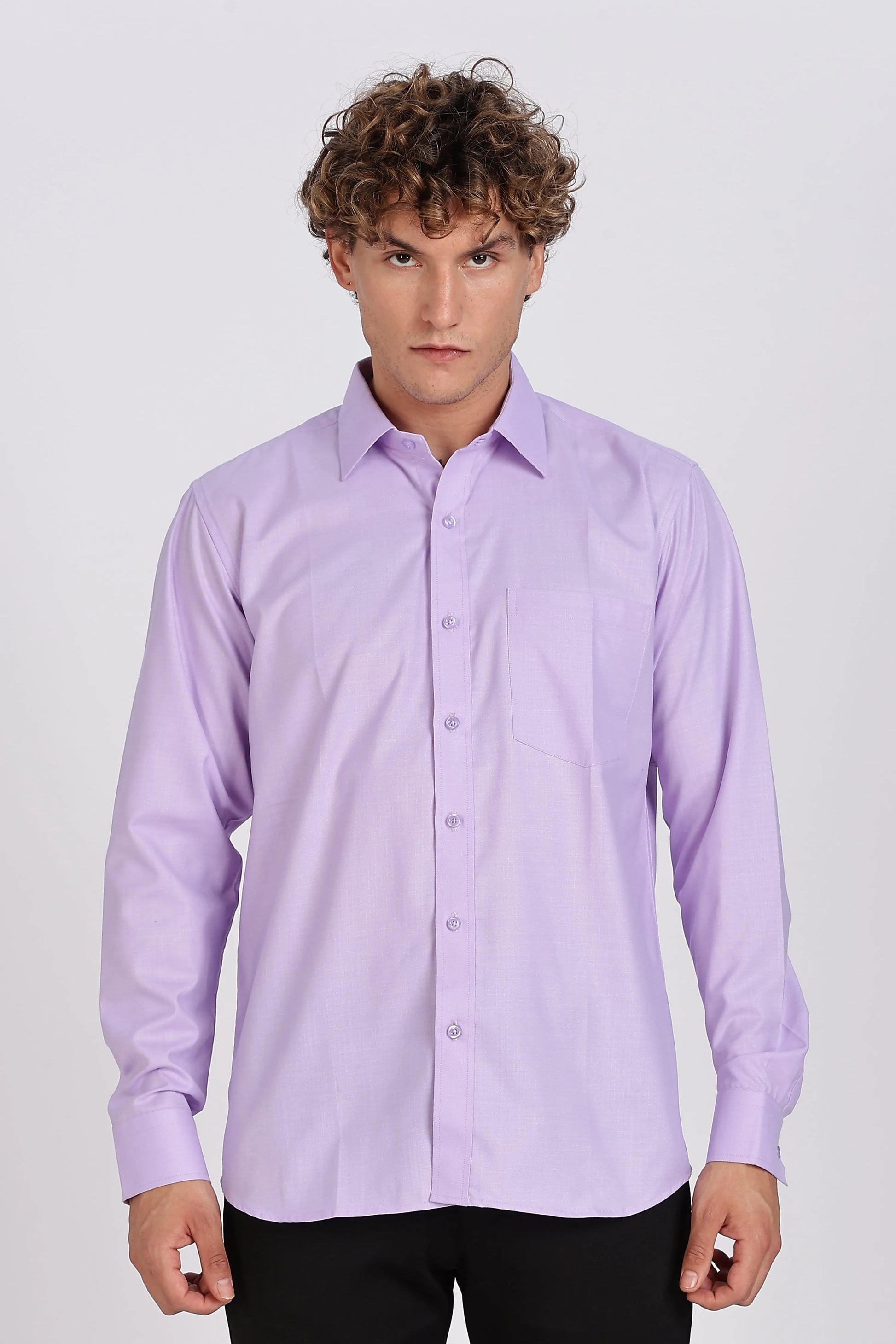 Men’s Premium Cotton Shirt - Purple | PallyWear