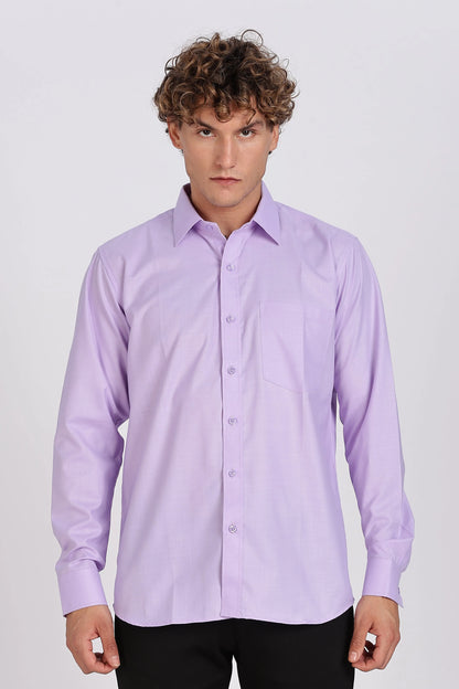Men’s Premium Cotton Shirt - Purple | PallyWear