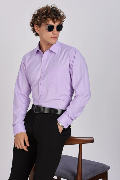 Men’s Premium Cotton Shirt - Purple | PallyWear