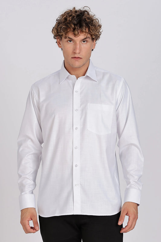 Men’s Premium Cotton Shirt - White | PallyWear