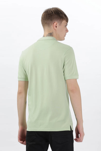 Men’s Soft Cotton Polo T-Shirt (Feathery Series) - Light Green | PallyWear