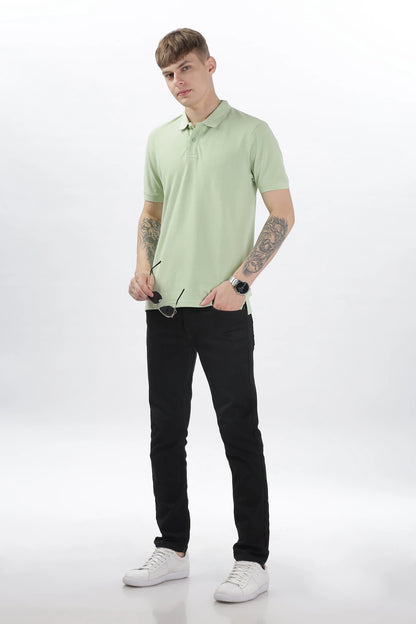 Men’s Soft Cotton Polo T-Shirt (Feathery Series) - Light Green | PallyWear