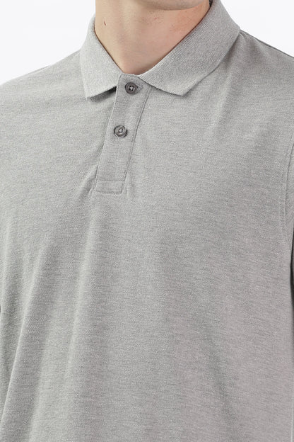 Men’s Soft Cotton Polo T-Shirt (Feathery Series) - Light Grey | PallyWear