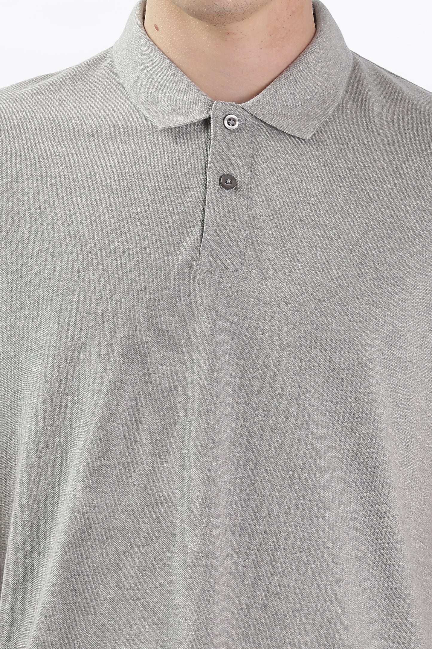 Men’s Soft Cotton Polo T-Shirt (Feathery Series) - Light Grey | PallyWear