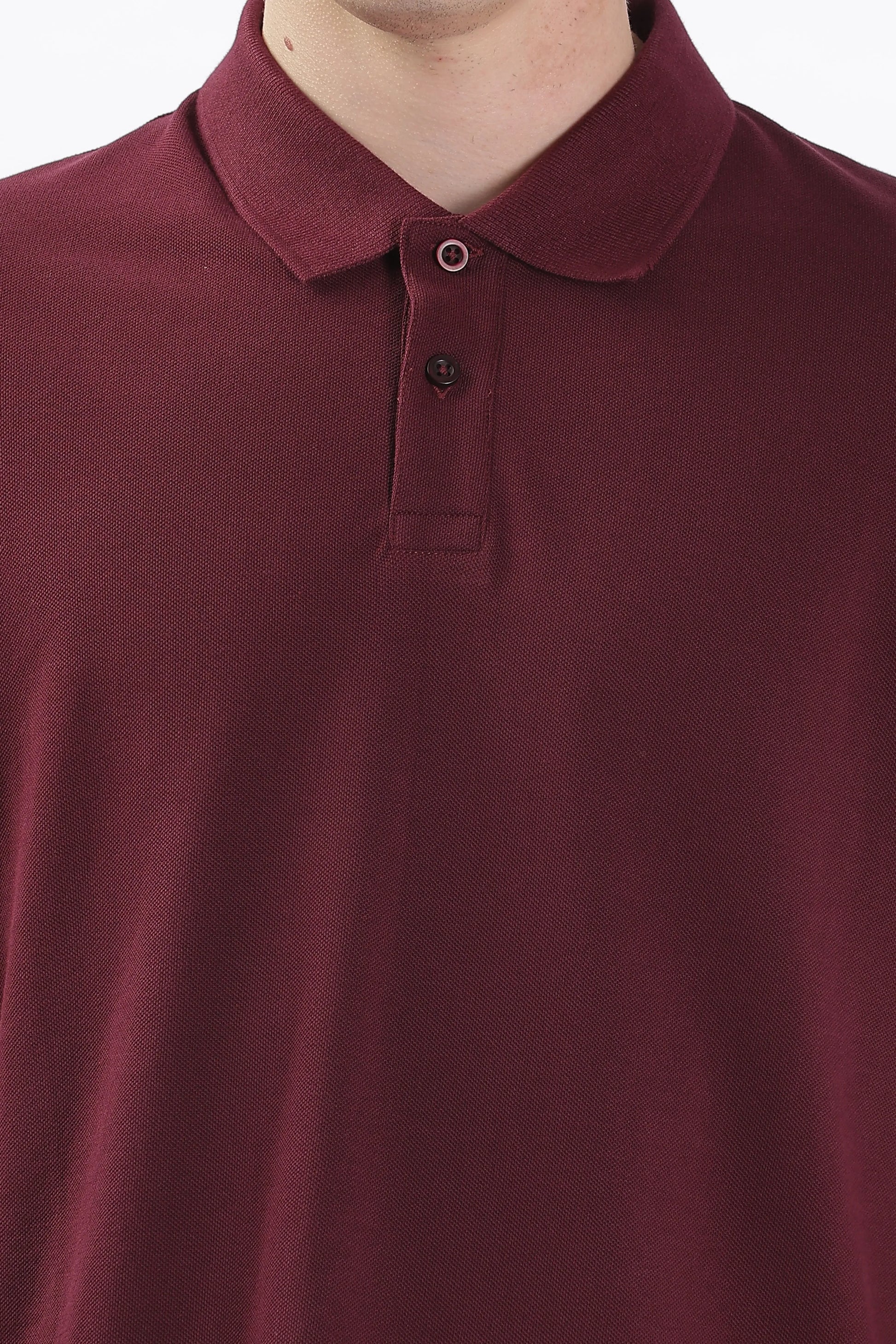 Men’s Soft Cotton Polo T-Shirt (Feathery Series) - Maroon | PallyWear