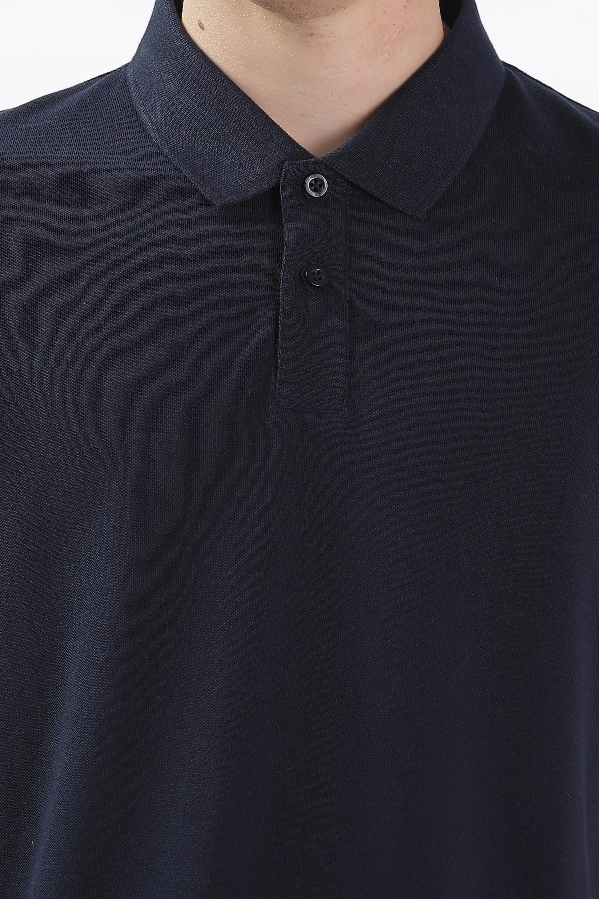 Men’s Soft Cotton Polo T-Shirt (Feathery Series) - Navy Blue | PallyWear